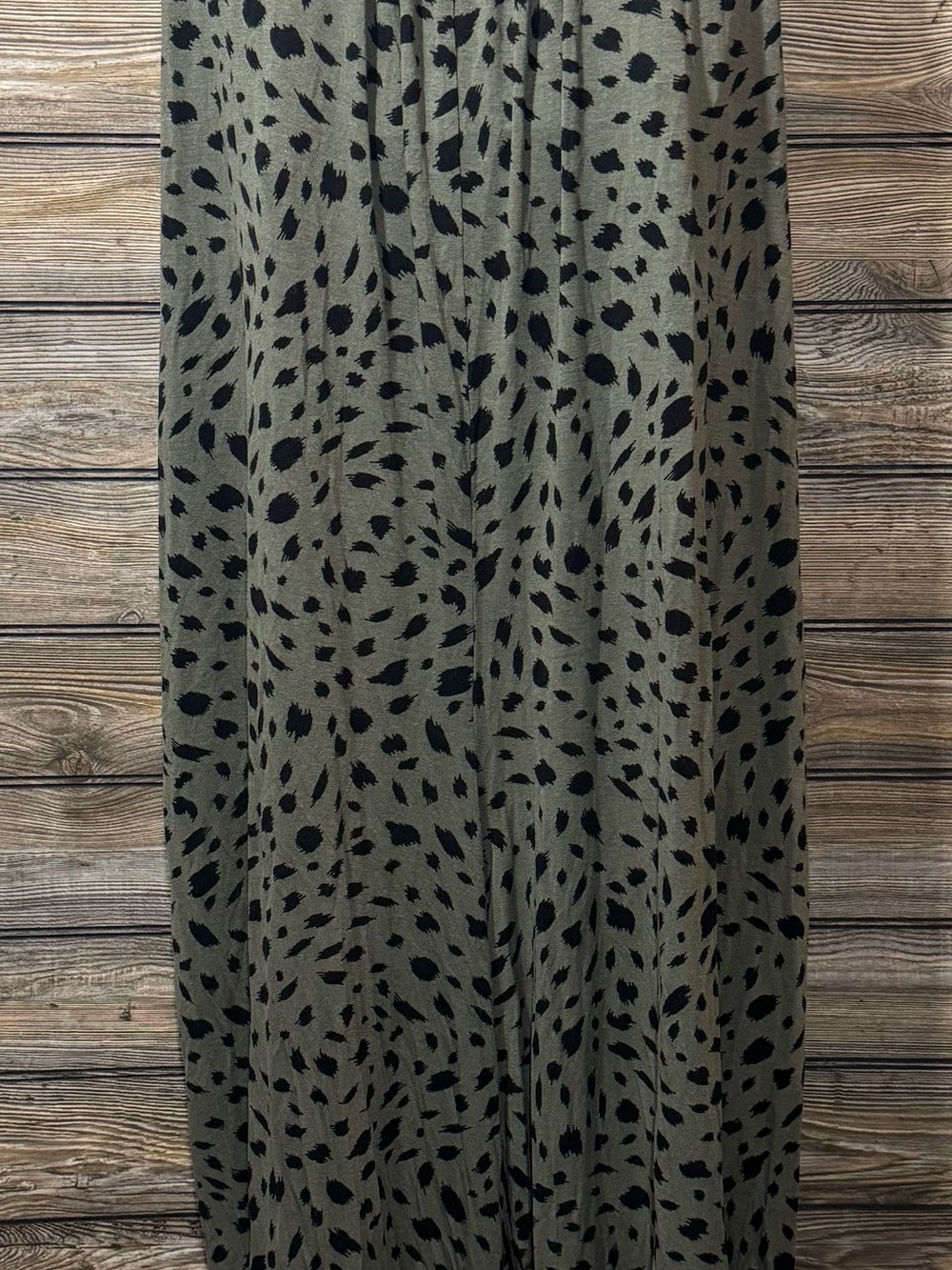 Olive Green Animal Print Jumpsuit- Women's